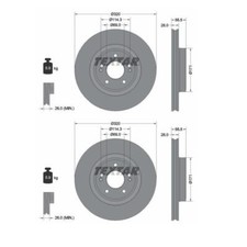 2X Textar 92323605 Disque De Frein Pour KIA Stinger CK Genesis G70 IK