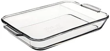 4.8 Quart Rectangular Glass Baking Dish 1 Piece Tempered Tough Dishwasher Safe