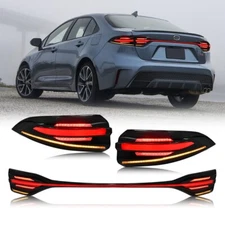 TT-ABC For Toyota Corolla Sedan 2020-2024 LED Tail Light w/ Middle Light LH+RH
