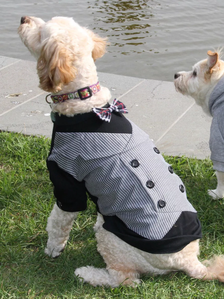 Tuxedo vest bow tie dog shirt costume 20cm XSMALL to 45cm