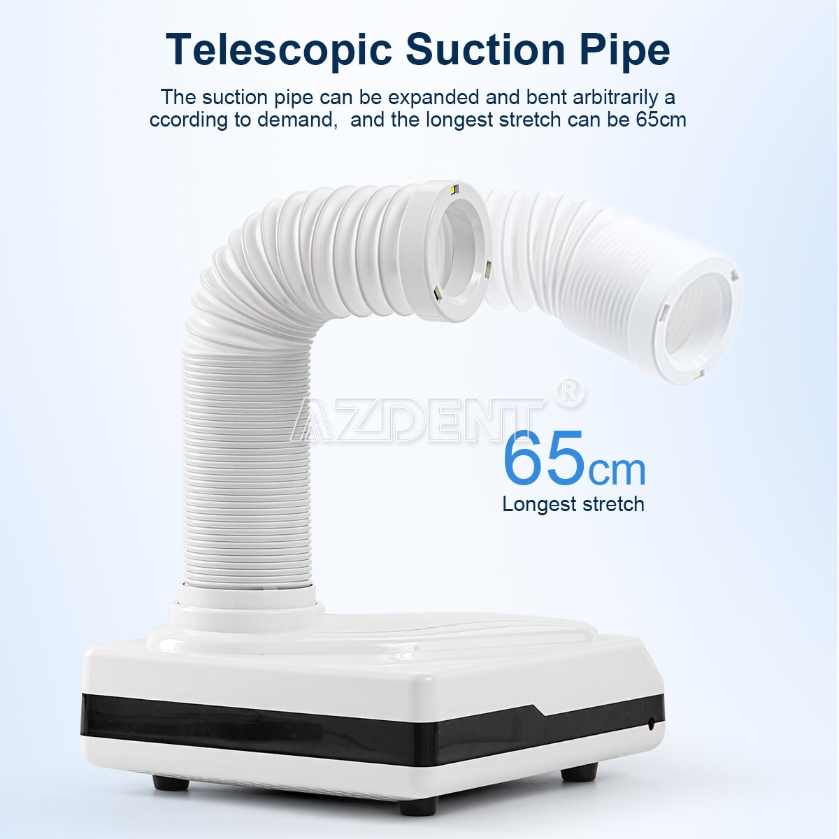 60W Nail Dust Collector Dust Suction 3LEDs Vacuum Machine for