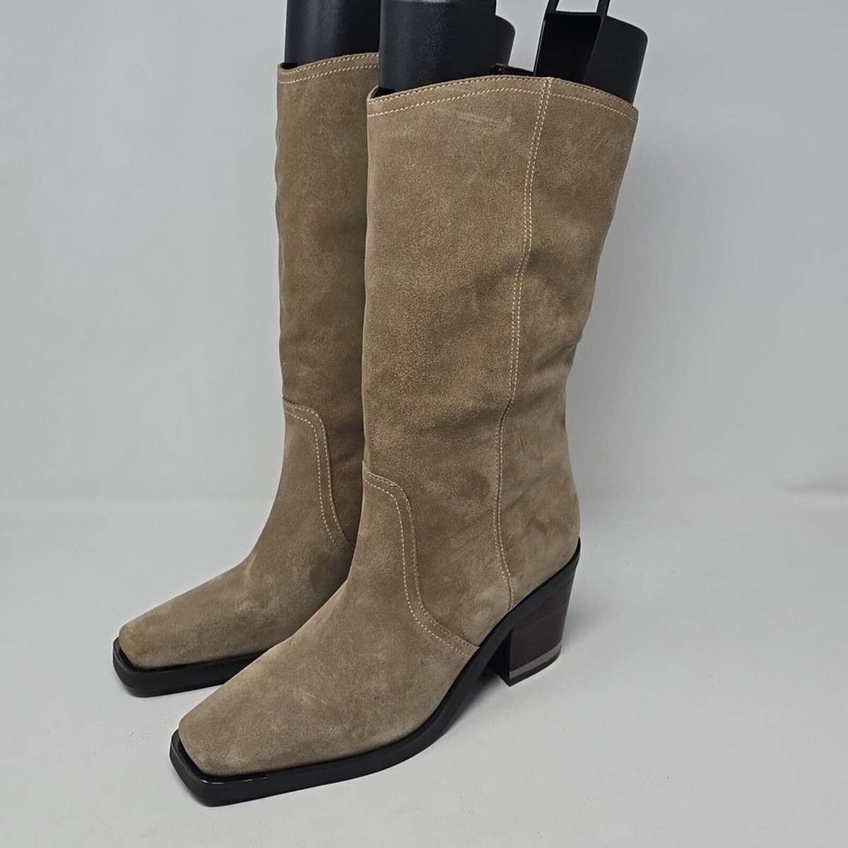 Vince Camuto Babellie Suede Taupe Western Women display picture 2