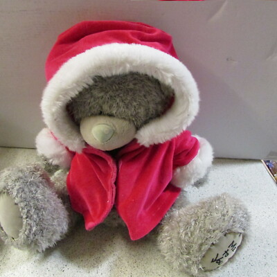 *LOOK* Großer ME TO YOU Tatty Teddy Weihnachtsbär in rosa und flauschigem Mantel mit Kapuze