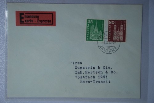 CH01 Suisse Europa Schweiz Komplettes Attest RAR 696y-699y FDC (4.10.1963) - Picture 2 of 4