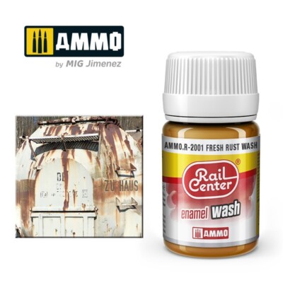 AMMO MIG Rail Center Paint Fresh Rust Wash (35ML) R-2001
