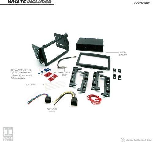 Double/Single DIN Stereo Installation Kit for 2006-17 GM Vehicles - Picture 2 of 12