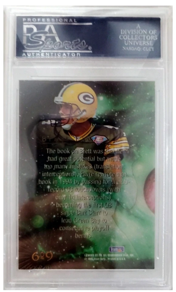 1995 Fleer Ultra Brett Favre RISING STAR card 6 of 10 graded PSA 10 card - Image 2 of 2
