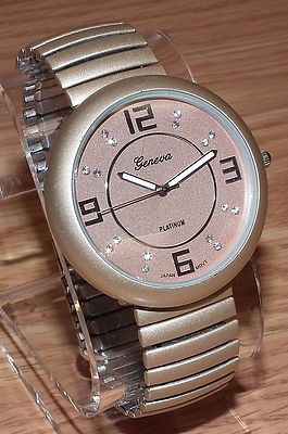 Genuine Geneva Platinum Edition (2309) Analog Face with Stretch Band Wrist Watch