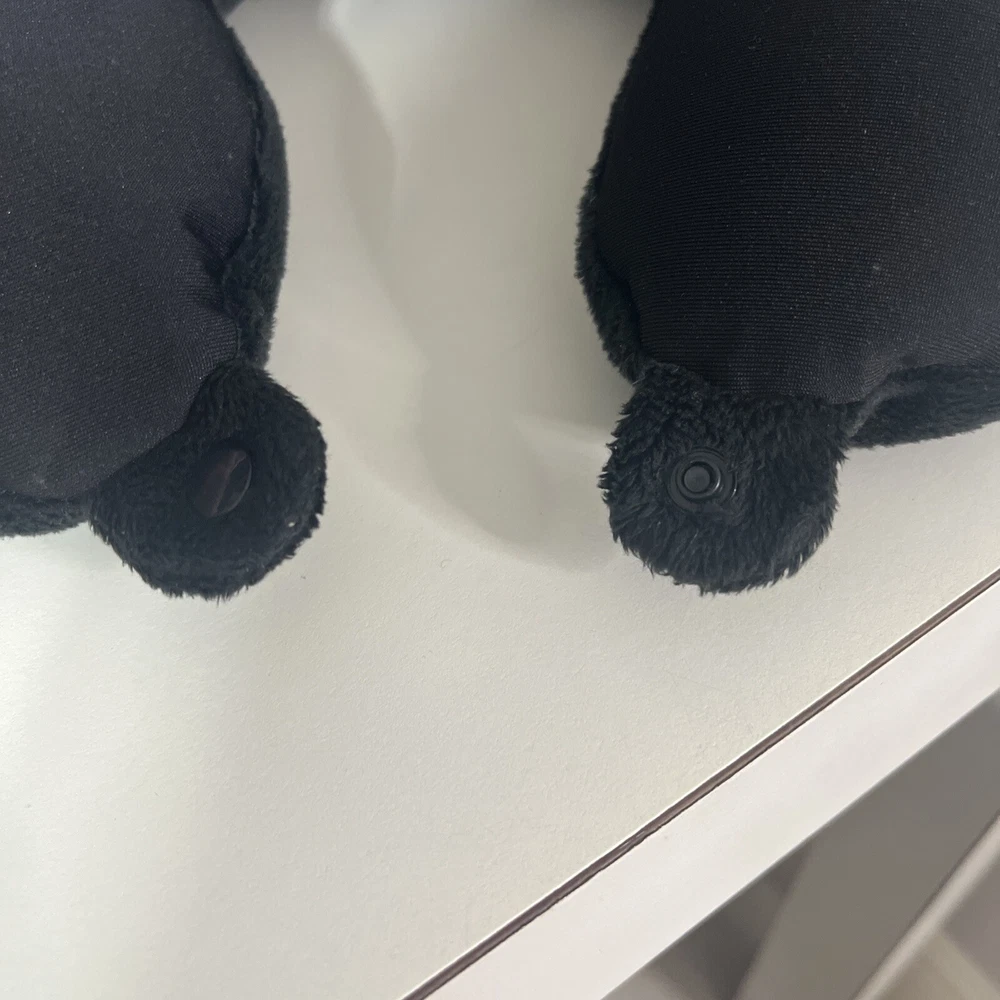 Travel Pillow Neck Support Micro Bead Black Las Vegas Fleece Spandex Sides