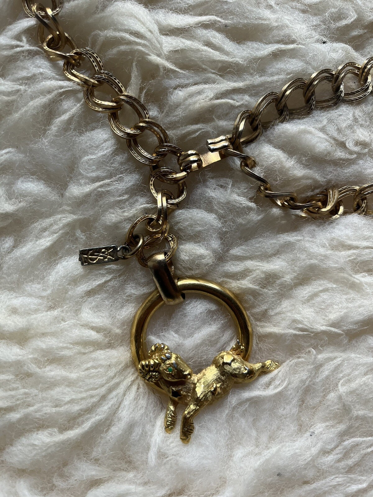 Ysl Yves Saint Laurent Gold Chain Belt/Choker Rare Vi… Gem