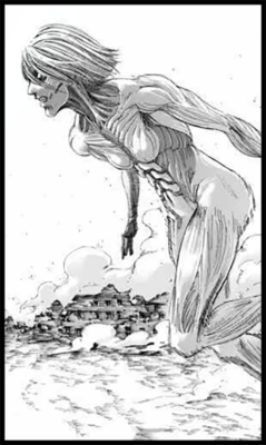 Female Titan Attack on Titan Manga Panel Weatherproof Anime