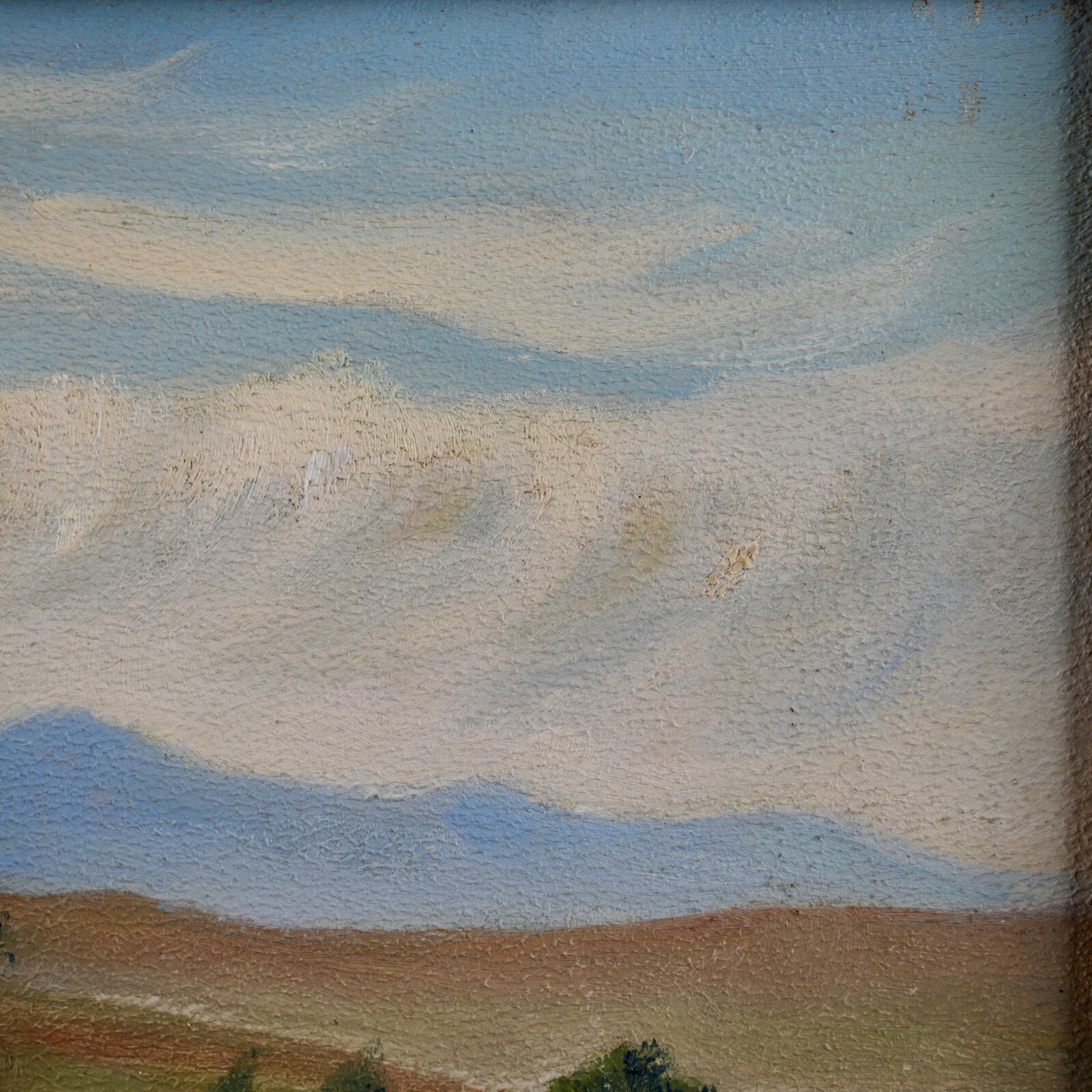 Vintage Original Landscape Oil on Board "Florida Lake Scene" By F. Hartung