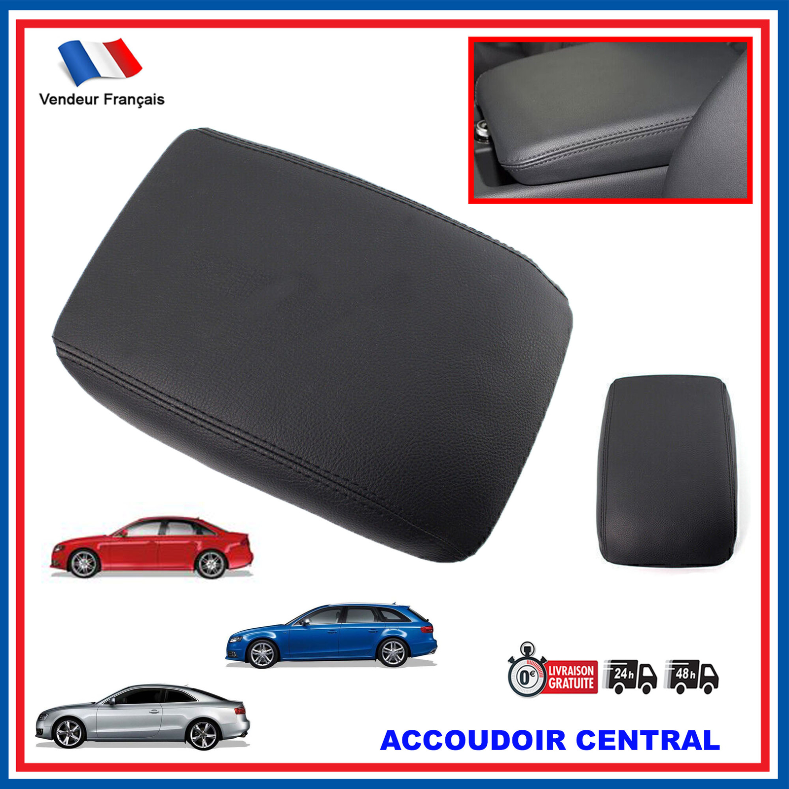Accoudoir Audi A4 B8 réparé avec la pièce de console centrale 8K0864207A robuste