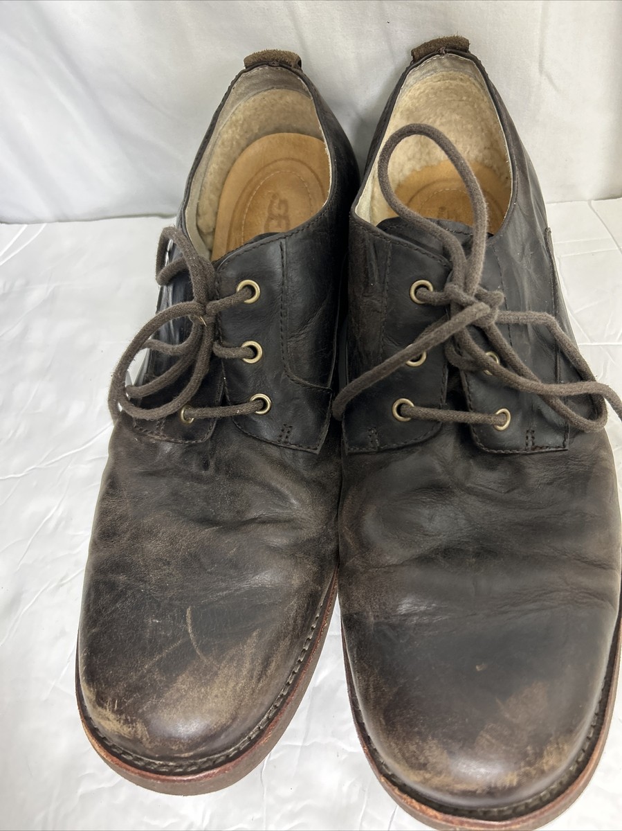 Ugg Klayton 1002386 Casual Oxford Soft Brown Leather Men display picture 1