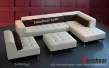 4PC Modern Leather Sectional Sofa Set S4708 (Custom Options Available)