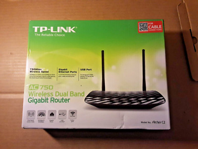 TP-Link AC 750 Archer C2 Wireless Dual Band 2,4GHz 5GHz Gigabit Router. VERPACKT