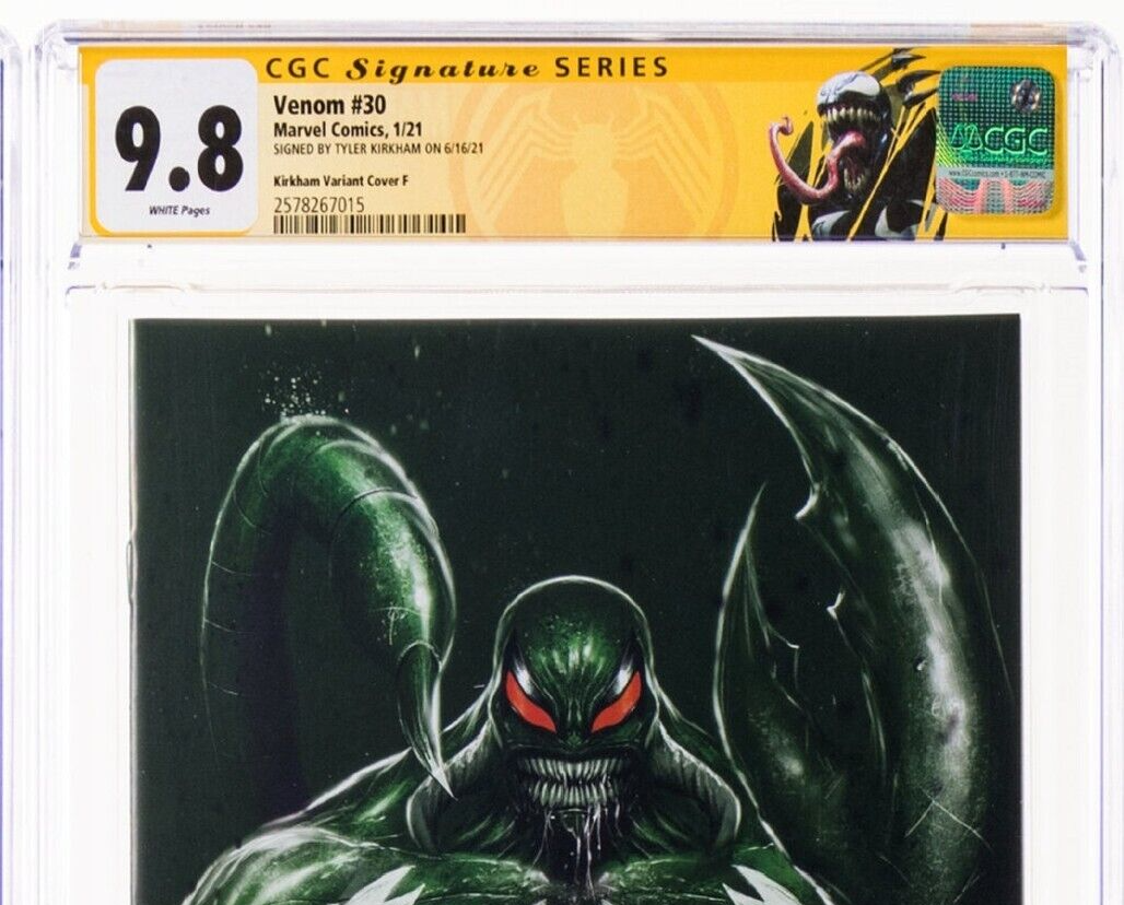 VENOM #30 2021 CGC SS 9.8 Signed by Tyler Kirkham Secret Virgin