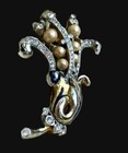 TRIFARI A. Philippe Empress Eugenie Enamel Pave Pearls Pins/Clip & Clip Earrings — photo 5