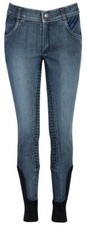 Harrys Horse Jeans Breeches Bowhill, Full Grip, Navy Denim