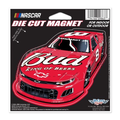 Dale Earnhardt Jr Wincraft 2024 #8 Budweiser Late Model Die Cut 4x5 Magnet
