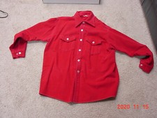 VTG USA made FROSTPROOF chamois flannel work shirt 16.5 / LARGE RED