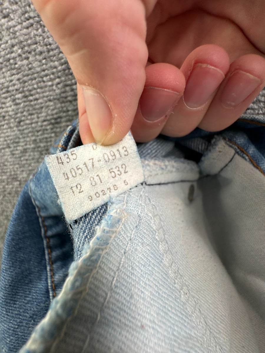 VTG Levi's 40517 0913 Orange Tab Denim Jeans Blue USA Made Cotton