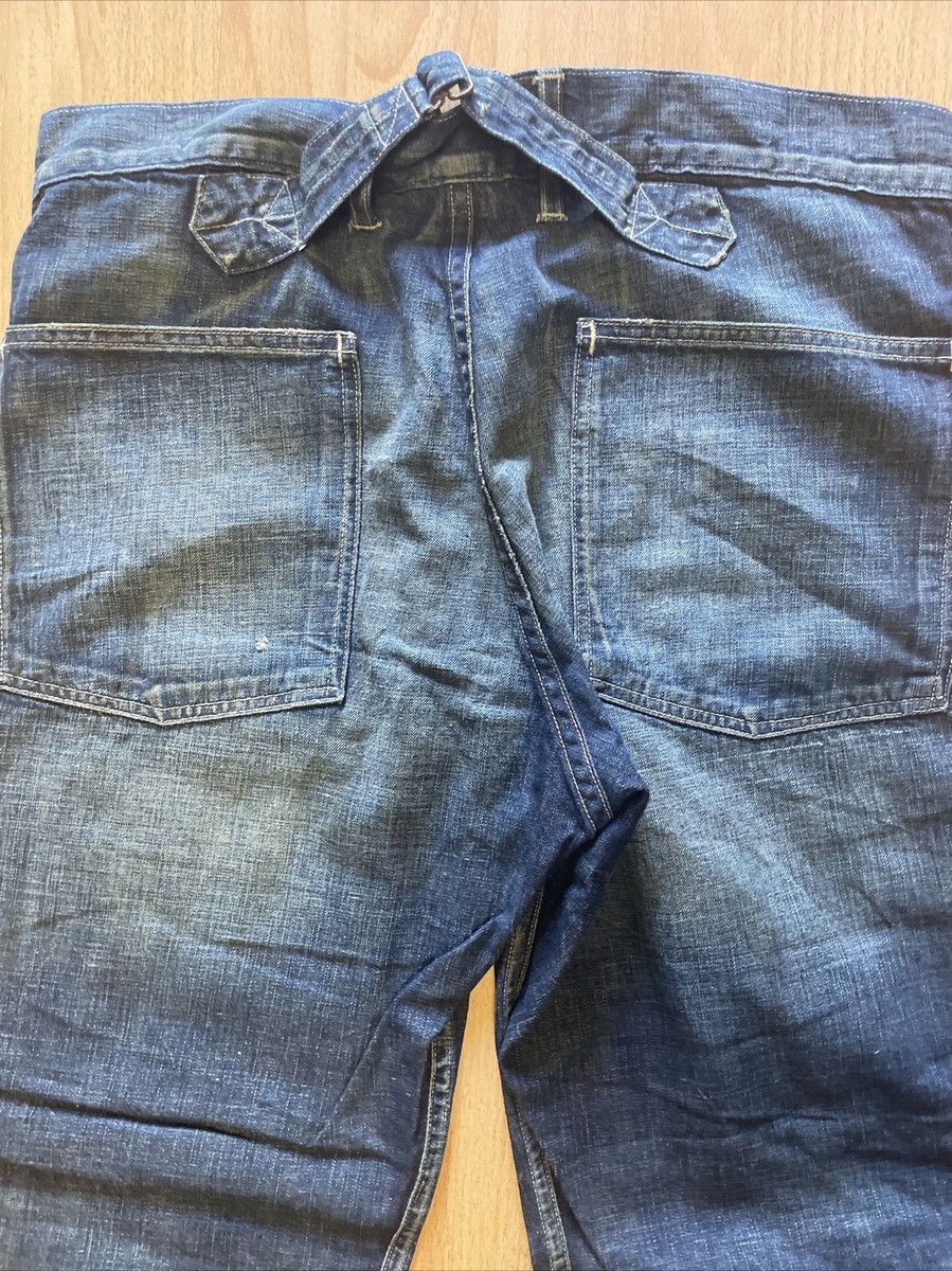 447 RRL DOUBLE RL Jeans Women's buckle back wide leg pockets 447 RRL DOUBLE RL Jeans Women's buckle back wide leg pockets