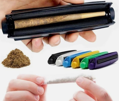 King Size DIY Tobacco Rolling Machine Fast Cigar Roll Cigarette Roller- (BLACK)