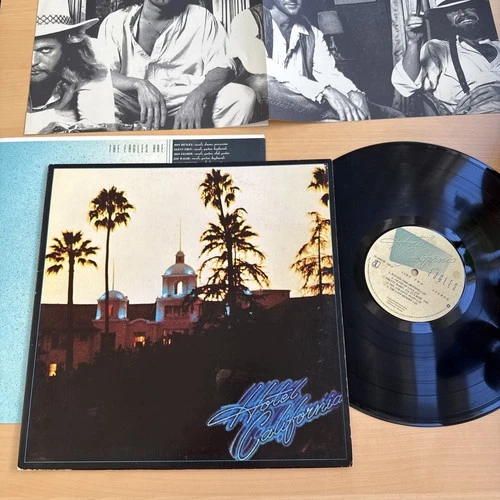 Eagles Hotel California 1976 LP 1st US Pressing Complete W/Original Poster! VG+
