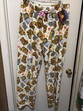 Garfield Nap Time Pajama Pants Bottoms Women's Beige Multicolor Soft 2025 NWT