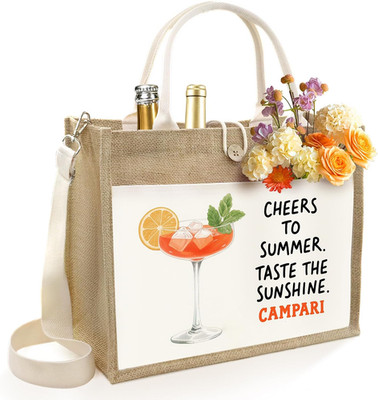 Jutetasche Aperol Geschenk Für Frauen, Jute Shopper Groß Aperol Tasche Mit Spruc