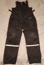 Ice Armour Bibs Mens M Black Clam Ice Fishing Overalls Pants Snowmobile Zip