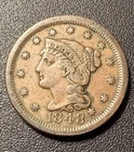 Photo of a 1848-P Large Cent from an eBay listing that sold on Jul 21, 2026