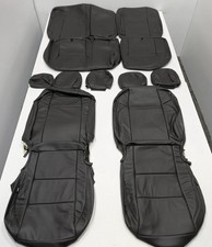 Toyota Tacoma Double Cab 2016-2023 Graphite Gray Leather Seat Covers Toyota Tacoma Double Cab 2016-2023 Graphite Gray Leather Seat Covers