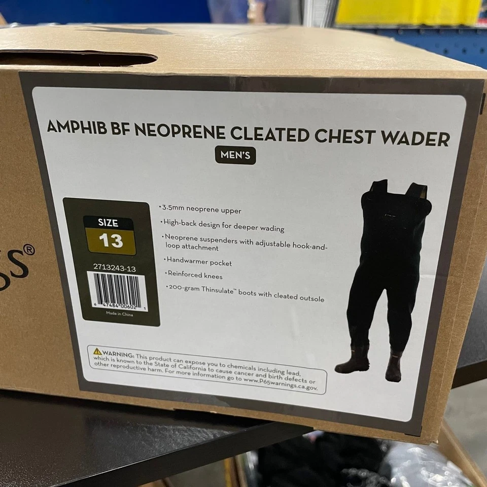 FROGG TOGGS Amphib Neoprene Cleated Bootfoot Chest Wader Men's Size 13 - Image 2 of 4