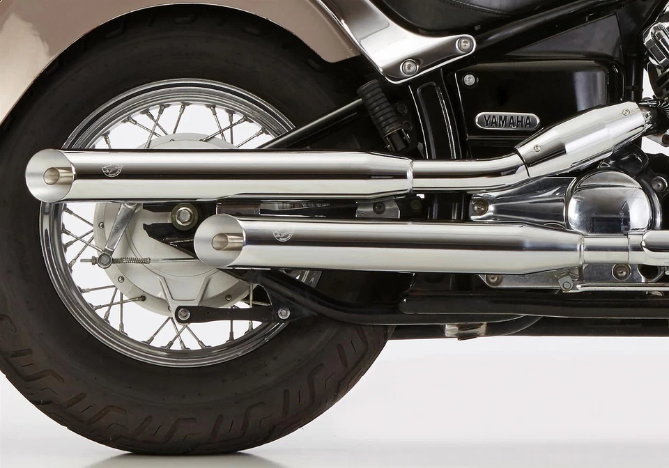 FALCON Cromo Line Auspuff passend für Yamaha XVS650 Drag Star 1996-2003 - Bild 2 von 3