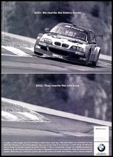 2002 BMW M3 Race Vintage Advertisement Print Art Car Ad J121
