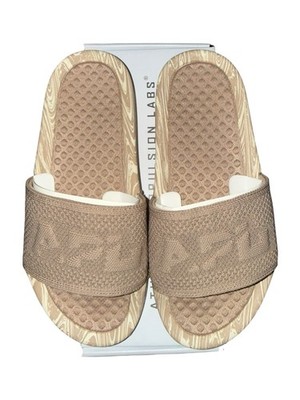 APL TechLoom Slide Women s Size 6 Almond Pristine Marble Logo Recovery Sandals