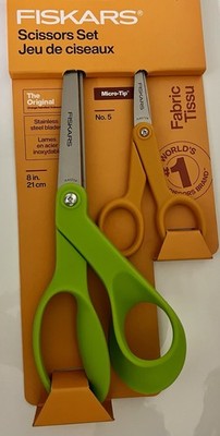 Fiskars Scissors 8 Inch and 5 Inch Stainless Steel Blade Set