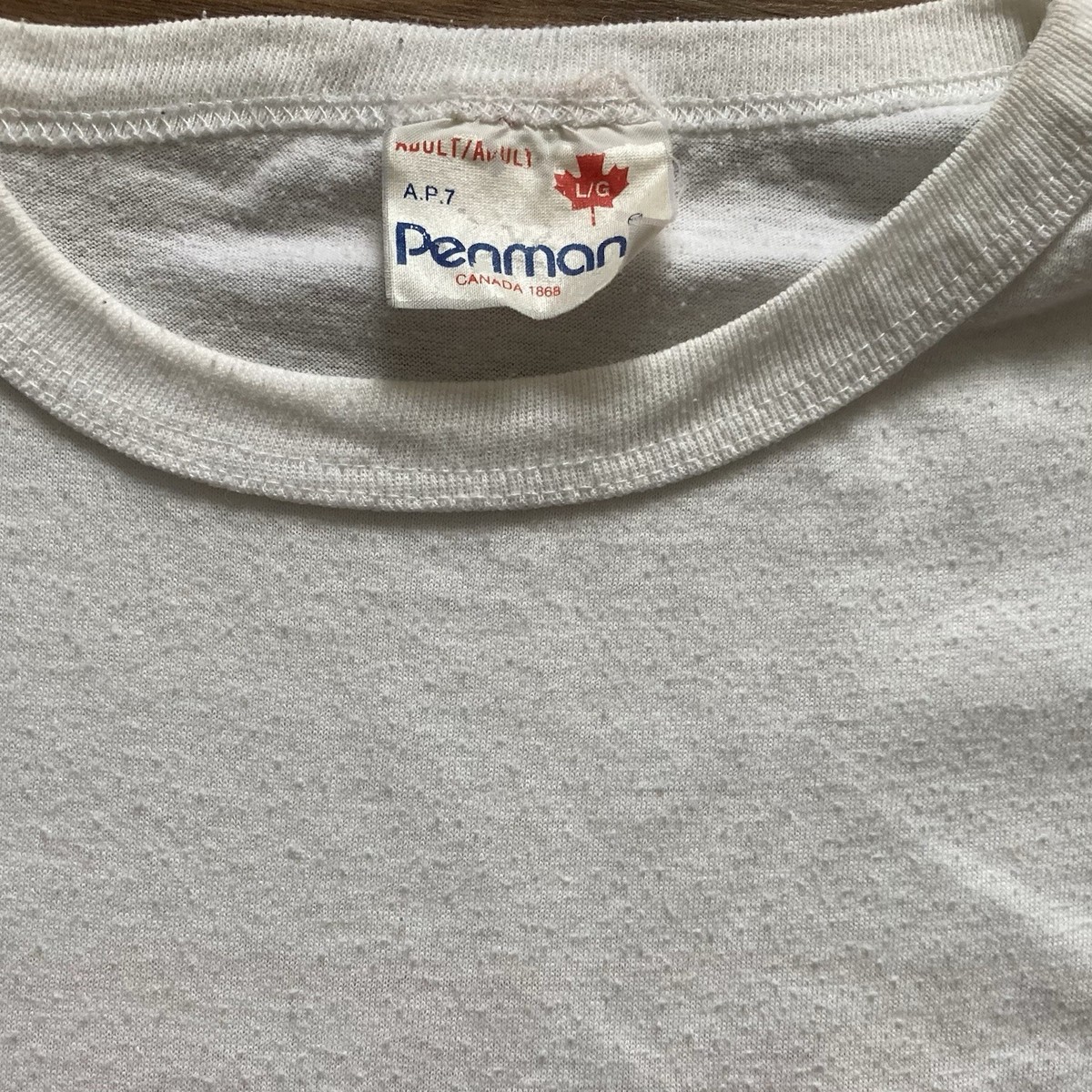 RARE VTG 1970s AVRO AIRCRAFT ARROW CANADA WHITE T SHIRT SIZE MEDIUM PENMANS View 3