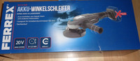 Ferrex® 20V Akku Winkelschleifer,M.Zub,O. Akku Und LadegeräT,Neu!
