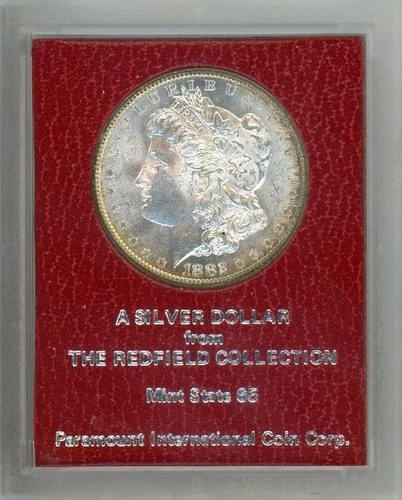 Morgan Dollar 1882-S Uncertified, Redfield Collection Red MS-65 Paramount Holder