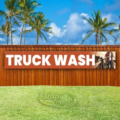 #ad TRUCK WASH Advertising Clean Vehicle Vinyl Banner Flag Sign USA XL01914 $159.99