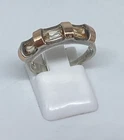 Vintage  Rings Sterling Silver 925 Gold 375 test .Size 7 .  Weight 3.59 g.