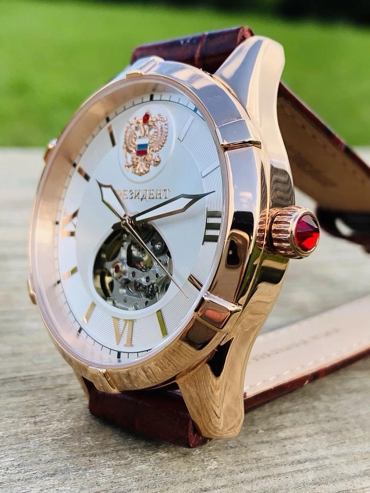 Reloj Automático Poljot President Emblema Rusia | Nuevo con Caja y Manual | 4609161 Foto 4 de 4