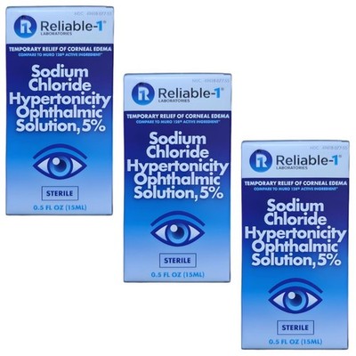 Reliable 1 Sodium Chloride Solution 5% | Muro 128 - 3 Pack (6-2027)