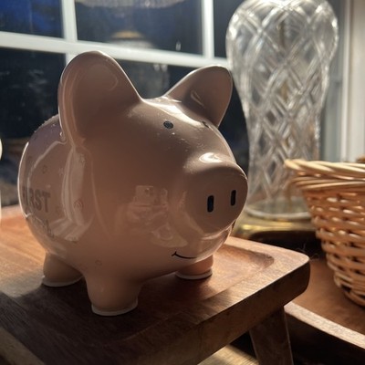 Kate & Milo Pink  My First Bank Ceramic Piggy Bank 