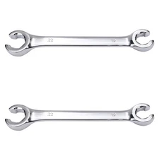 Utoolmart Flare Nut Wrench, 19mm x 22mm Metric Double Open End, 2Pcs