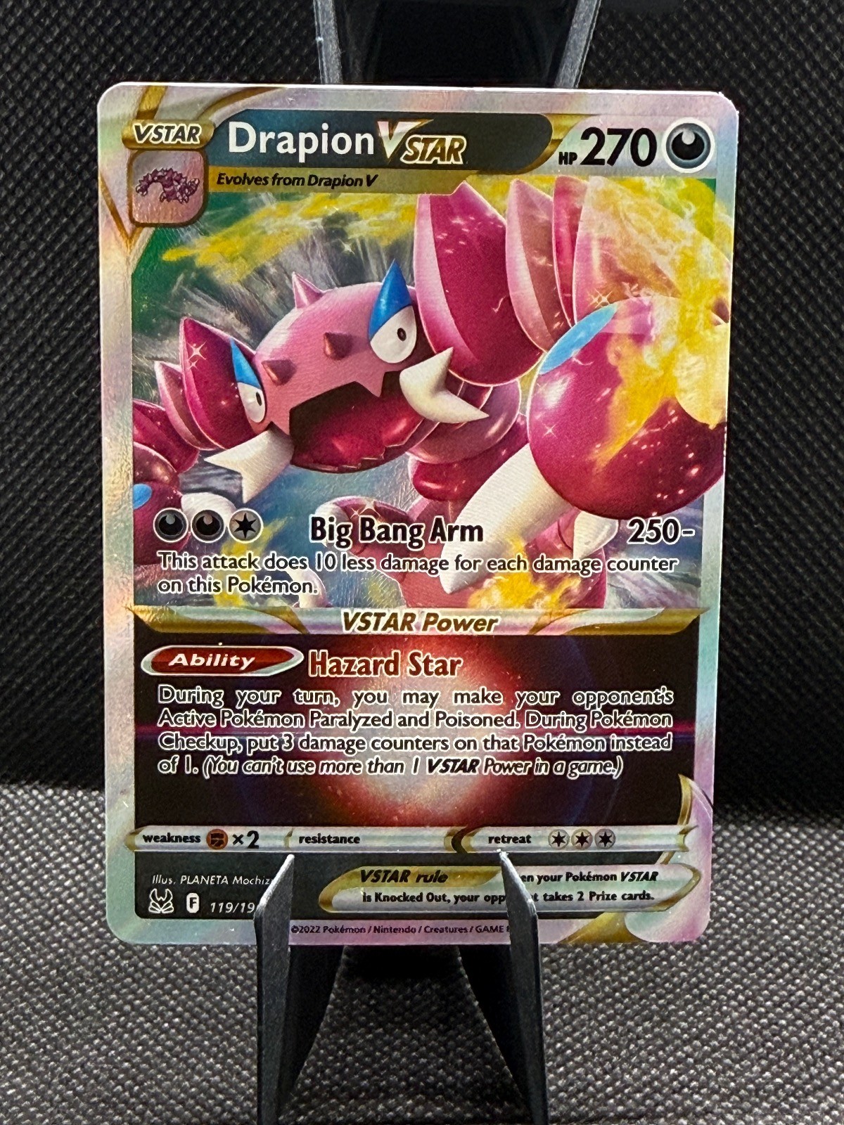 Drapion VSTAR 119/196 Holo VSTAR Rare Lost Origin Pokemon Near Mint
