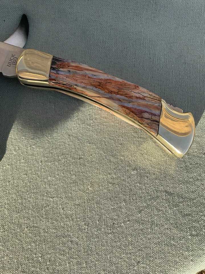 Buck Custom 110 Mammoth Molar Scales And File Work SN0044 - Image 3 of 4